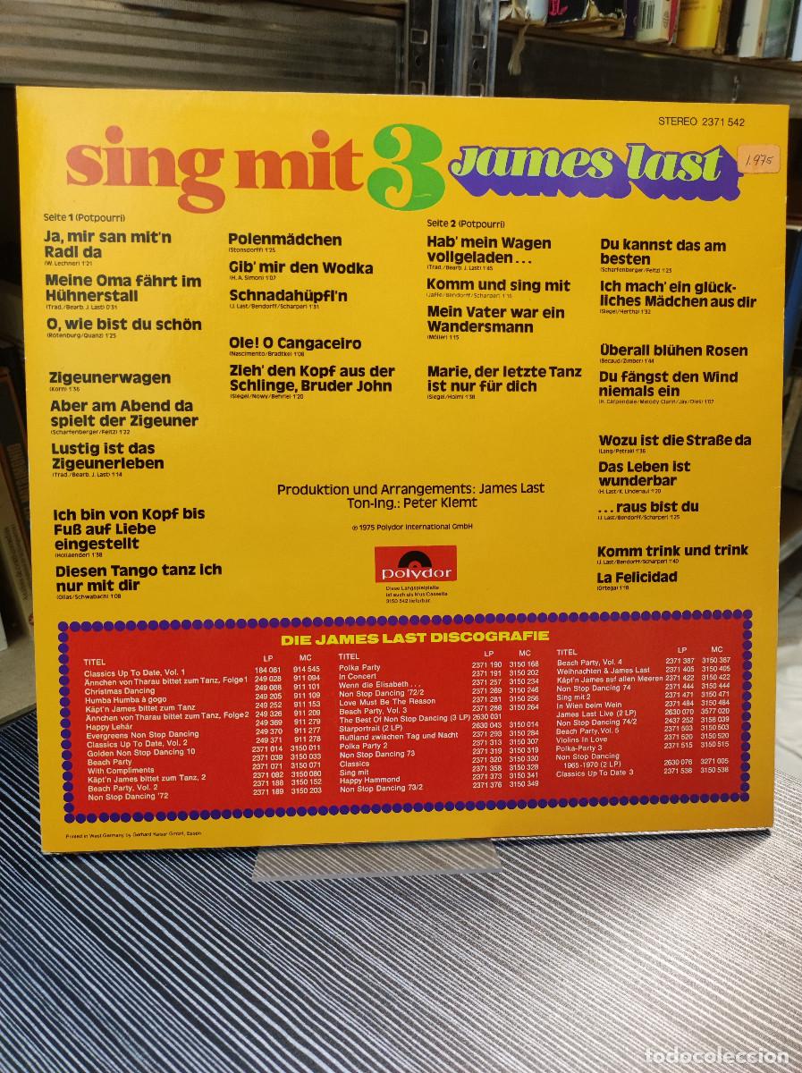 Discos de vinilo: James Last &ndash; Sing Mit 3 - Foto 2