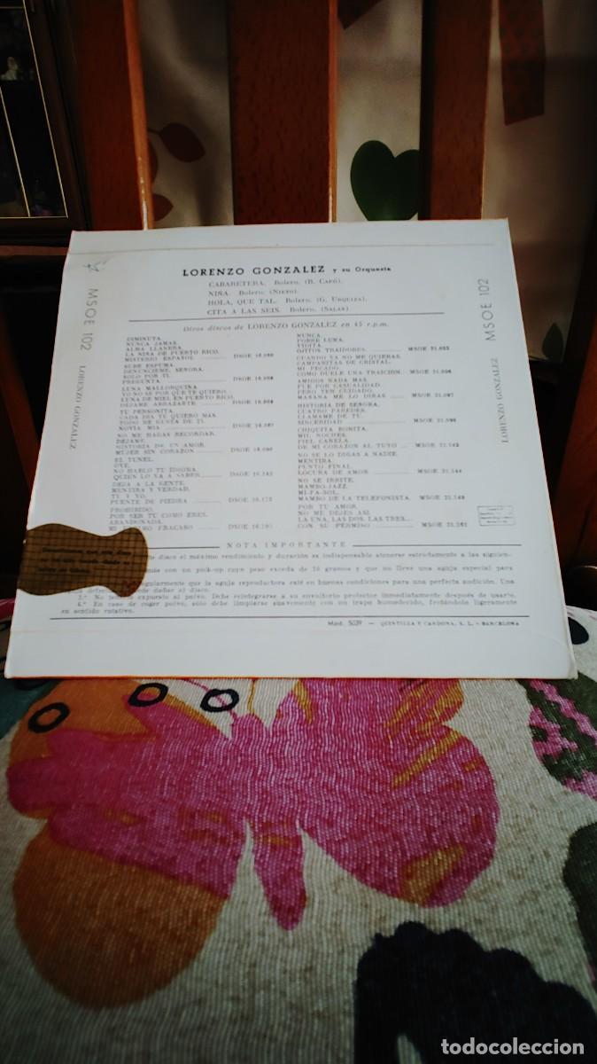 Discos de vinilo: LORENZO GONZALEZ-EP CABARETERA +3 - Foto 2
