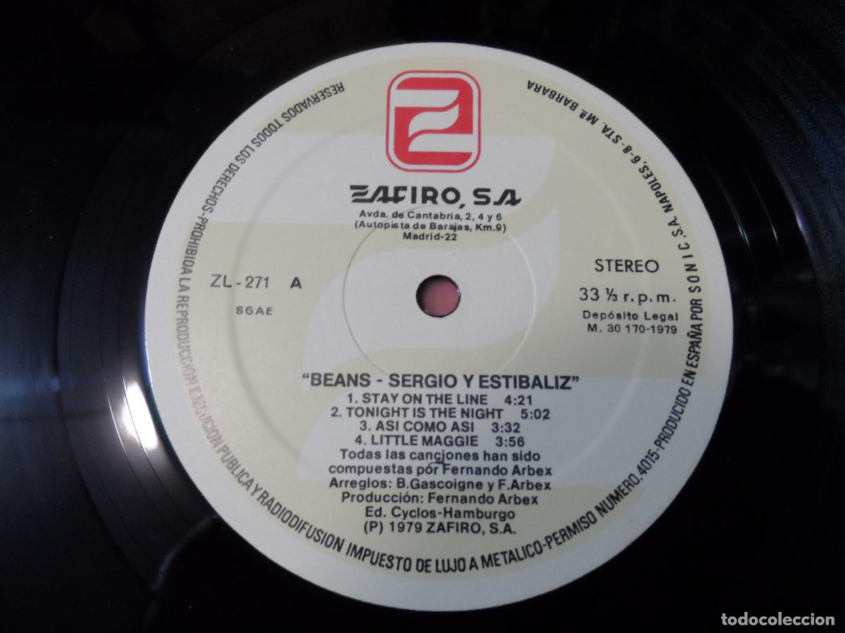 Discos de vinilo: Sergio Y Estibaliz &lrm;&ndash; Beans (SPAIN 1979) - Foto 4
