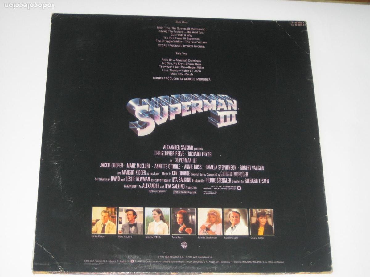 Discos de vinilo: DISCOFERTA - SUPERMAN III - ED. ESP. 83 - BUEN ESTADO. - Foto 2