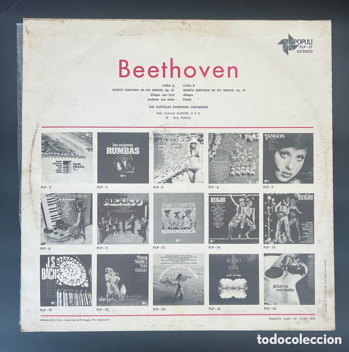 Discos de vinilo: BEETHOVEN SINFONIA N.5 EN DO MENOR - Foto 2