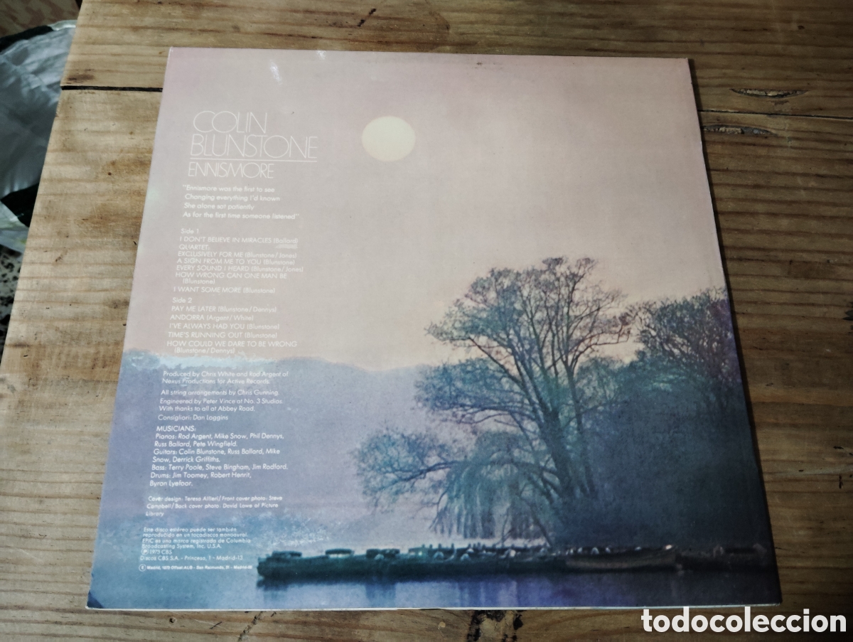 Discos de vinilo: COLIN BLUNSTONE - ENNISMORE , 1973 ESPA&Ntilde;A. - Foto 2