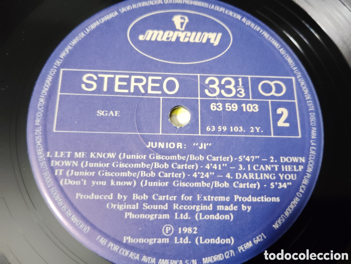 Discos de vinilo: JUNIOR - &rdquo; JI &rdquo; , 1982 ESPA&Ntilde;A. - Foto 4