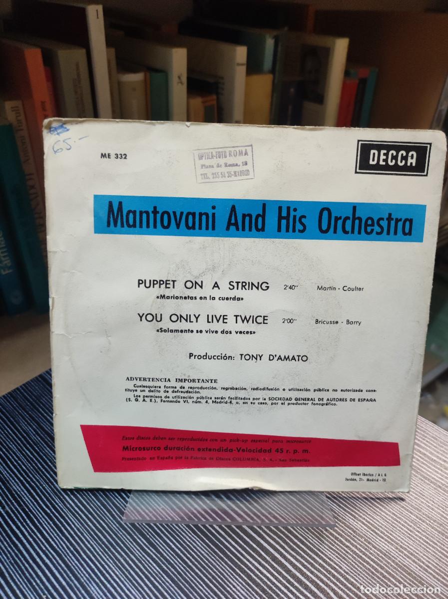 Discos de vinilo: Mantovani And His Orchestra &ndash; Puppet On A String - Foto 2