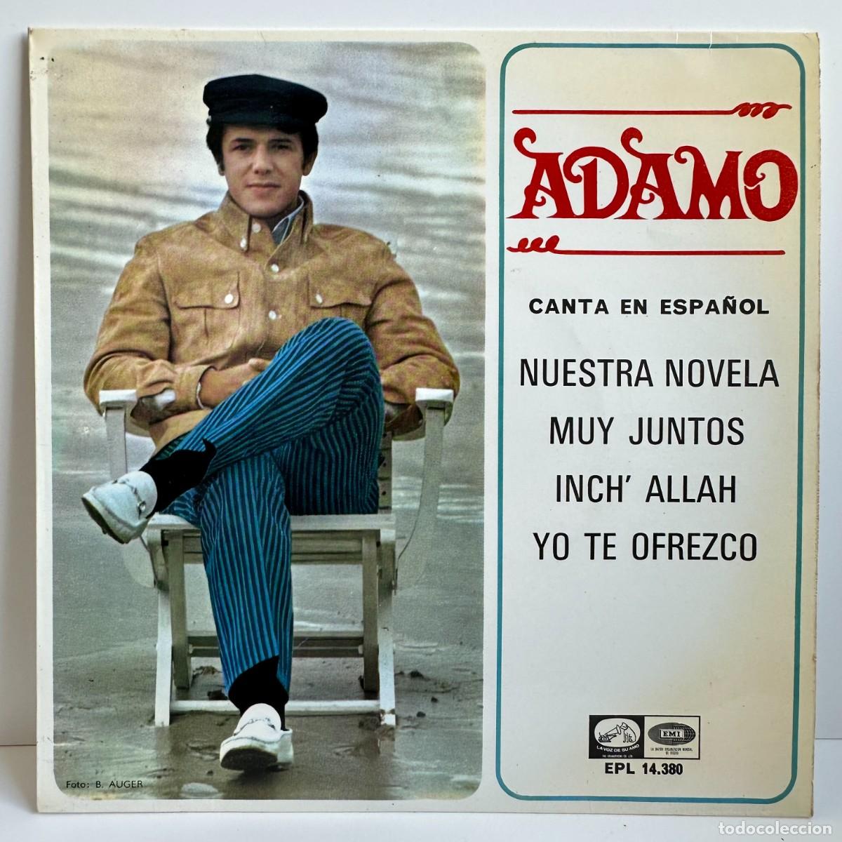 Discos de vinilo: Adamo - Canta En Espa&ntilde;ol: Nuestra Novela (7, EP) - Foto 1