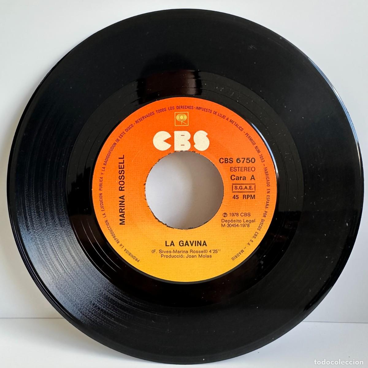 Discos de vinilo: Marina Rossell - La Gavina (7, Single) - Foto 3
