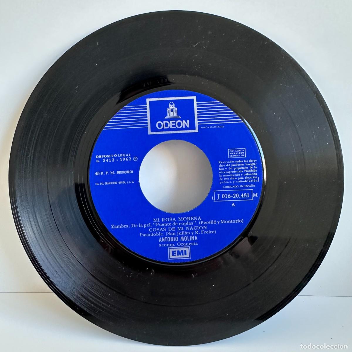 Discos de vinilo: Antonio Molina - Mi Rosa Morena (7, EP) - Foto 3