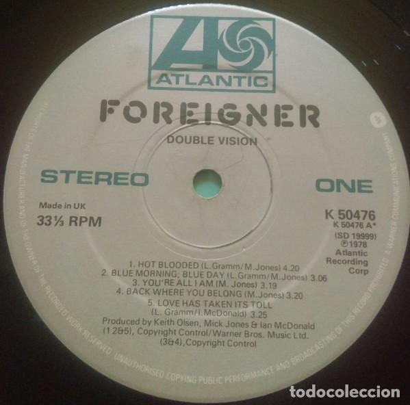 Discos de vinilo: vinilo Foreigner &lrm;&ndash; Double Vision UK 1978 - Foto 3