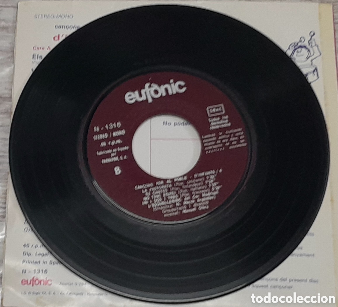 Discos de vinilo: DINFANTS 4 - CAN&Ccedil;ONS PER AL POBLE - EUF&Ograve;NIC - 1975 - Foto 3
