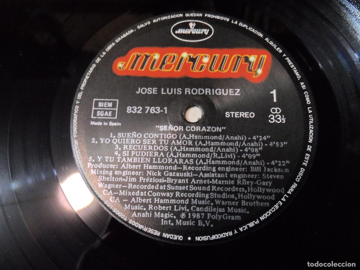Discos de vinilo: Jose Luis Rodriguez &ndash; Se&ntilde;or Coraz&oacute;n (SPAIN 1987) - Foto 3