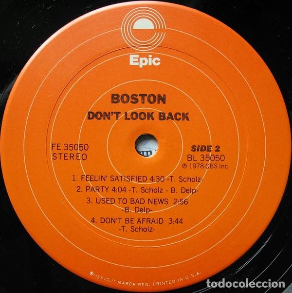 Discos de vinilo: vinilo Boston &lrm;&ndash; Dont Look Back USA 1978 - Foto 5