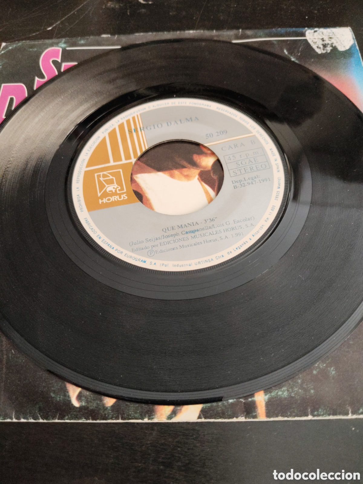 Discos de vinilo: Sergio Dalma&nbsp;&ndash;&nbsp;Princesa. Vinilo 7&rdquo; single 1991 Espa&ntilde;a - Foto 4
