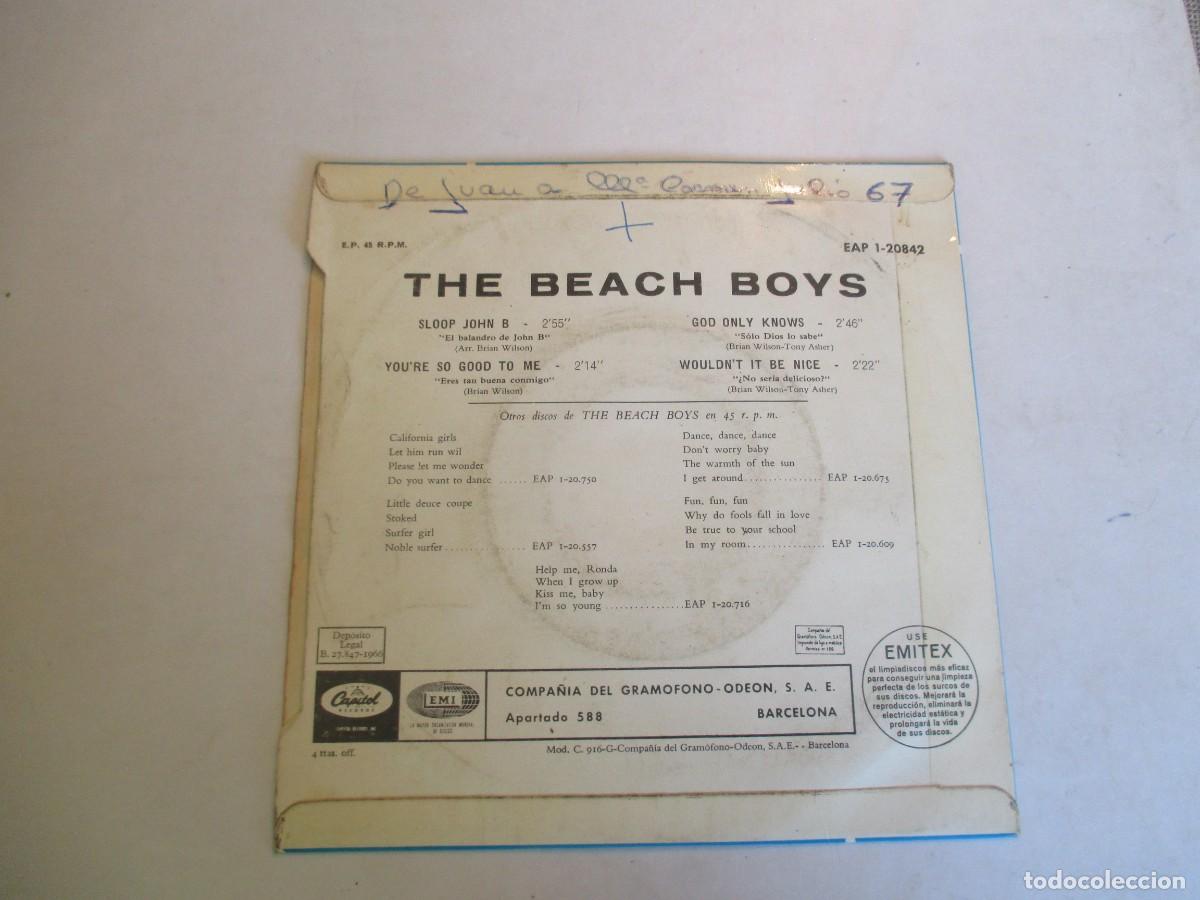 Discos de vinilo: THE BEACH BOYS Sloop John B ... Z243 - Foto 2