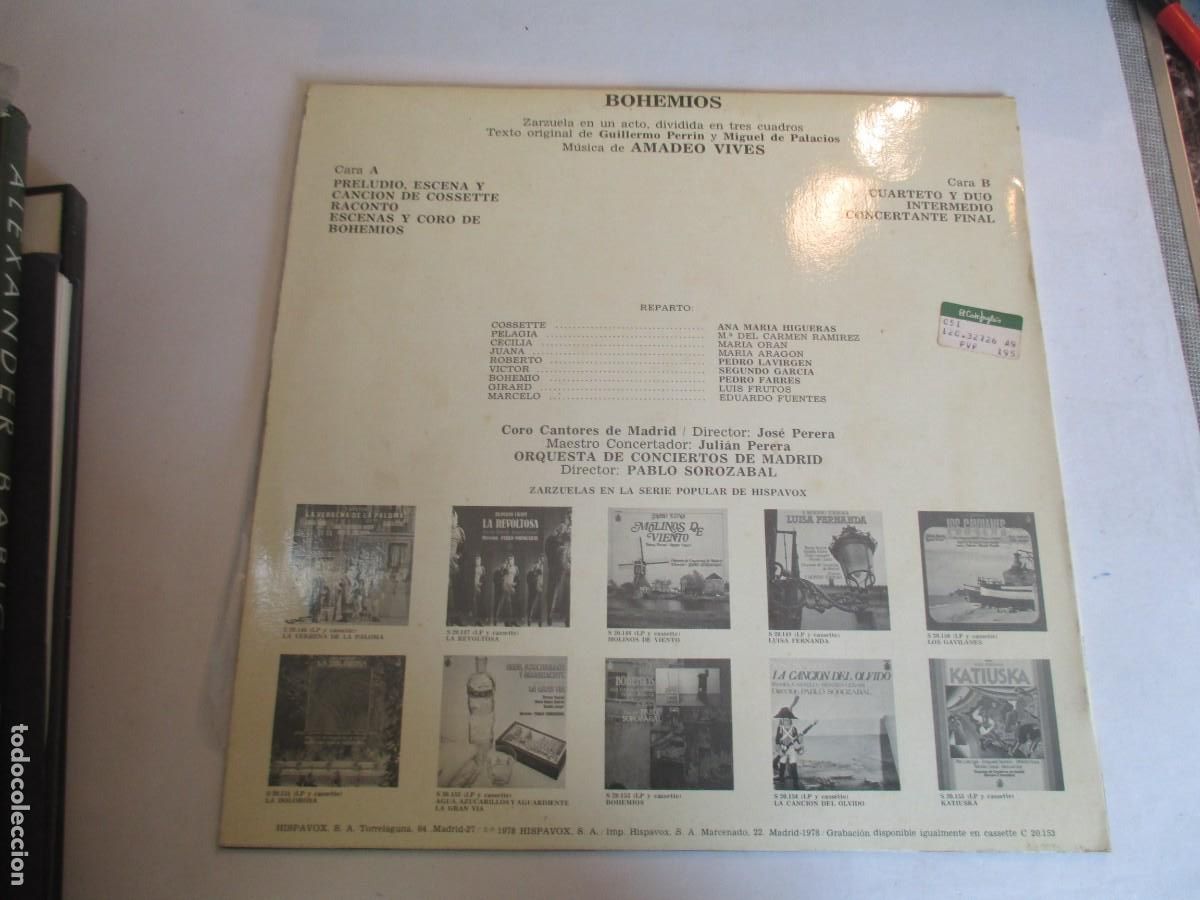 Discos de vinilo: AMADEO VIVES Bohemios Z254 - Foto 2