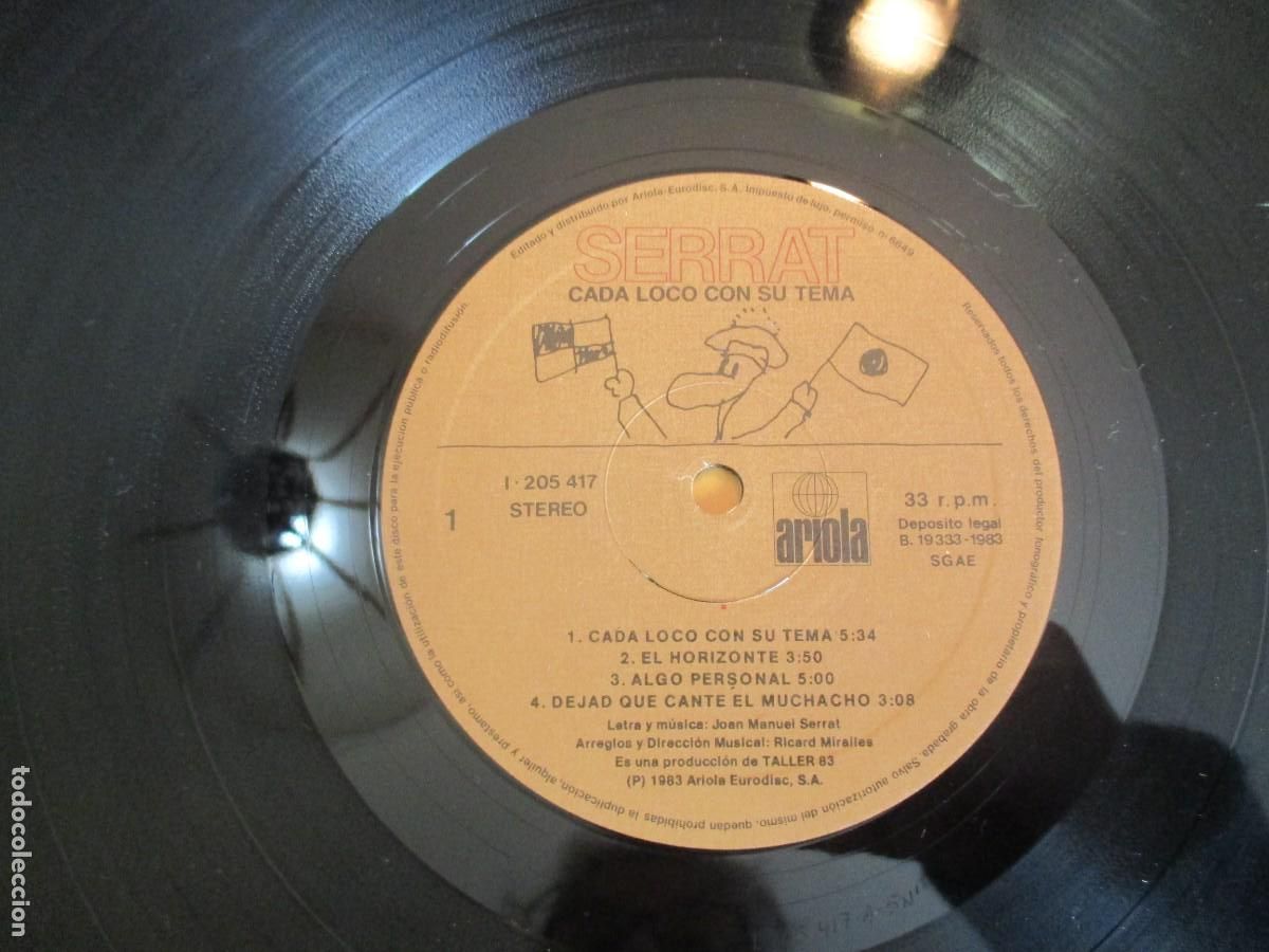 Discos de vinilo: SERRAT Cada loco con su tema Z261 - Foto 3