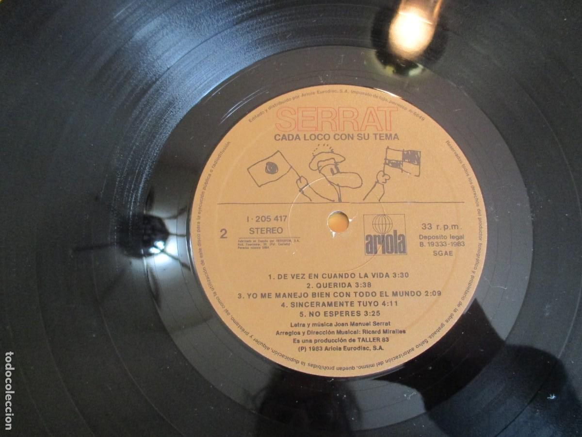 Discos de vinilo: SERRAT Cada loco con su tema Z261 - Foto 4