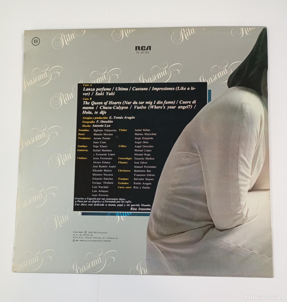 Discos de vinilo: Rita Irasema - Lanza Perfume. LP. TDKLP12 - Foto 2