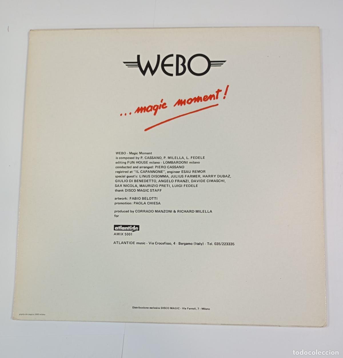 Discos de vinilo: WEBO. MAGIC MOMENT. MAXI SINGLE. TDKLP16 - Foto 2