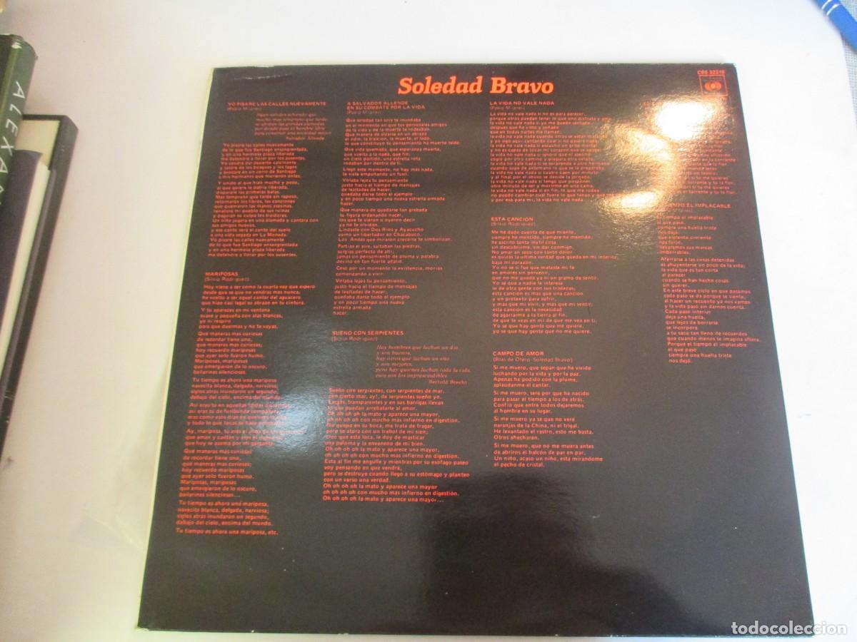 Discos de vinilo: SOLEDAD BRAVO La vida no vale nada Z280 - Foto 2