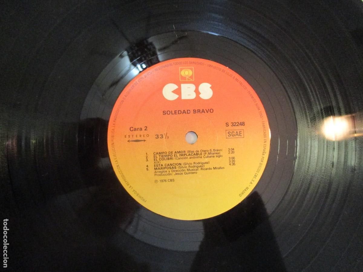 Discos de vinilo: SOLEDAD BRAVO La vida no vale nada Z280 - Foto 3