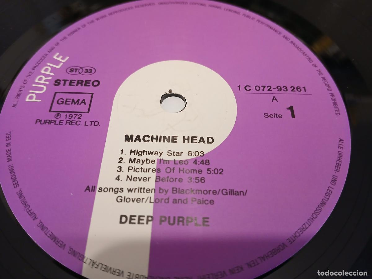 Discos de vinilo: DEEP PURPLE -MACHINE HEAD- LP DISCO VINILO - Foto 9
