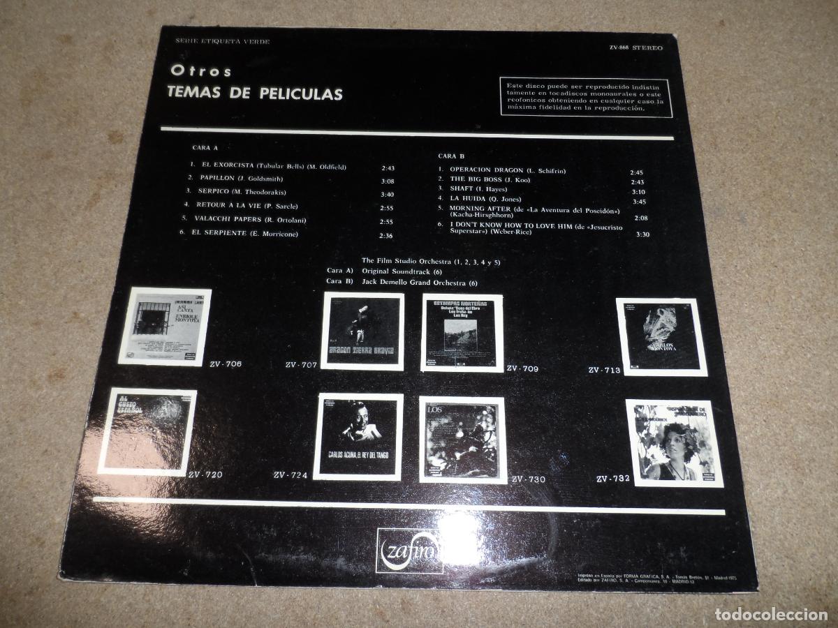 Discos de vinilo: TEMAS DE PELICULAS - VARIOS (SPAIN 1975) - Foto 2