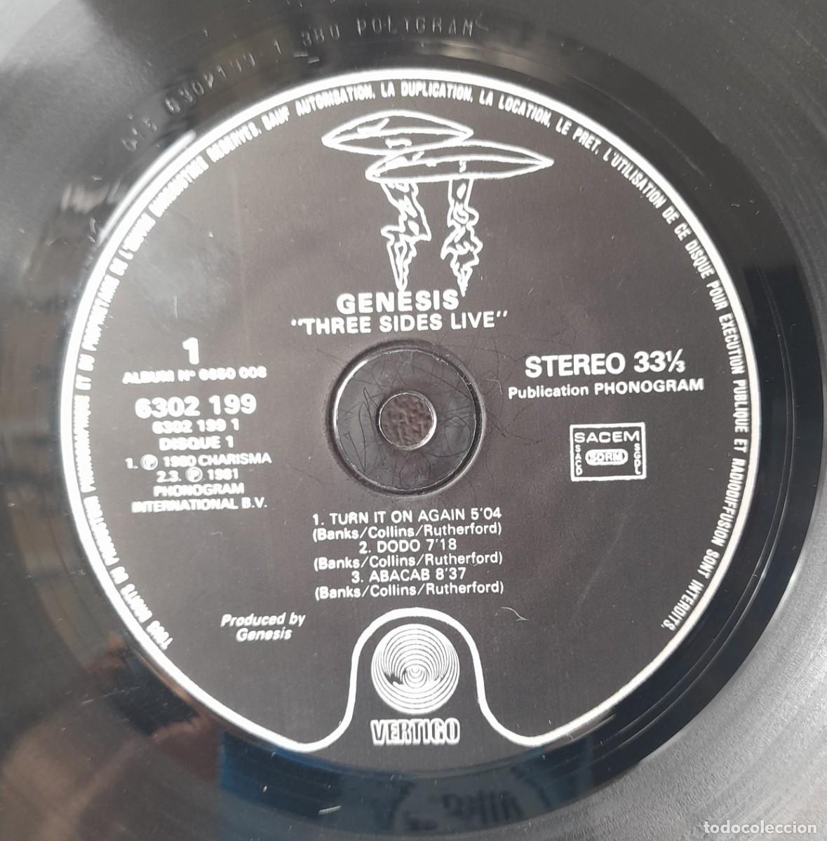 Discos de vinilo: ROCK-G&eacute;nesis. Three Sides Live. A&ntilde;o 1982 - Foto 9