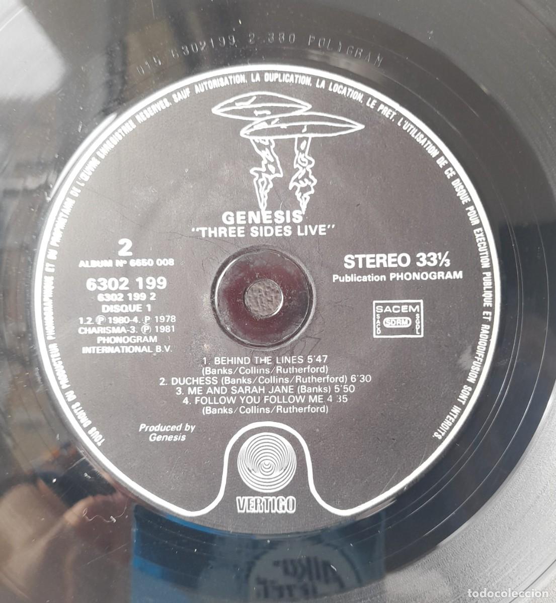Discos de vinilo: ROCK-G&eacute;nesis. Three Sides Live. A&ntilde;o 1982 - Foto 10