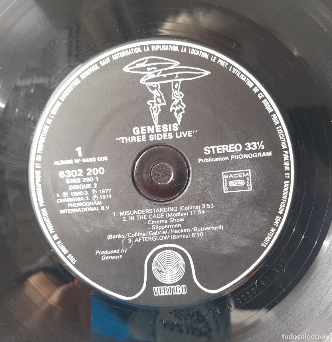 Discos de vinilo: ROCK-G&eacute;nesis. Three Sides Live. A&ntilde;o 1982 - Foto 11