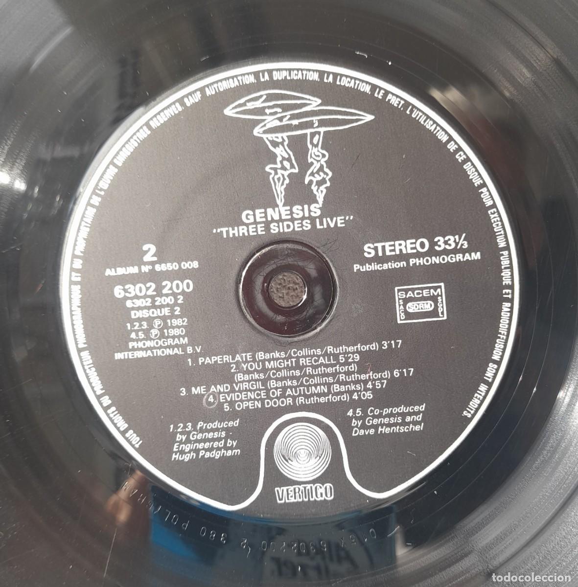 Discos de vinilo: ROCK-G&eacute;nesis. Three Sides Live. A&ntilde;o 1982 - Foto 12