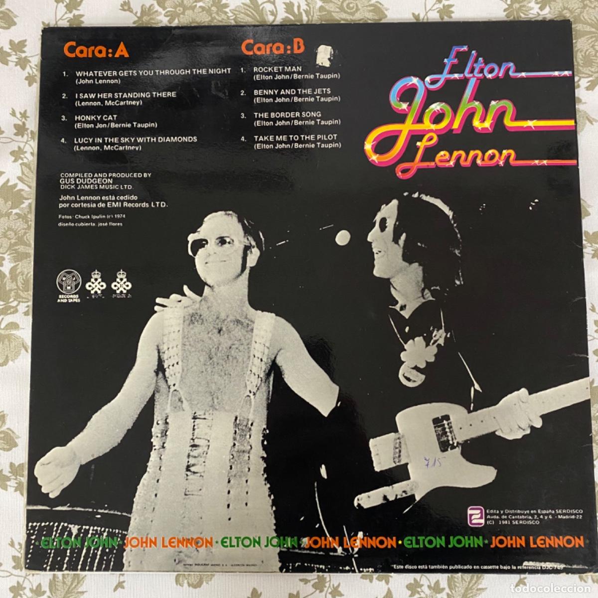 Discos de vinilo: ELTON JOHN JOHN LENNON - Foto 2