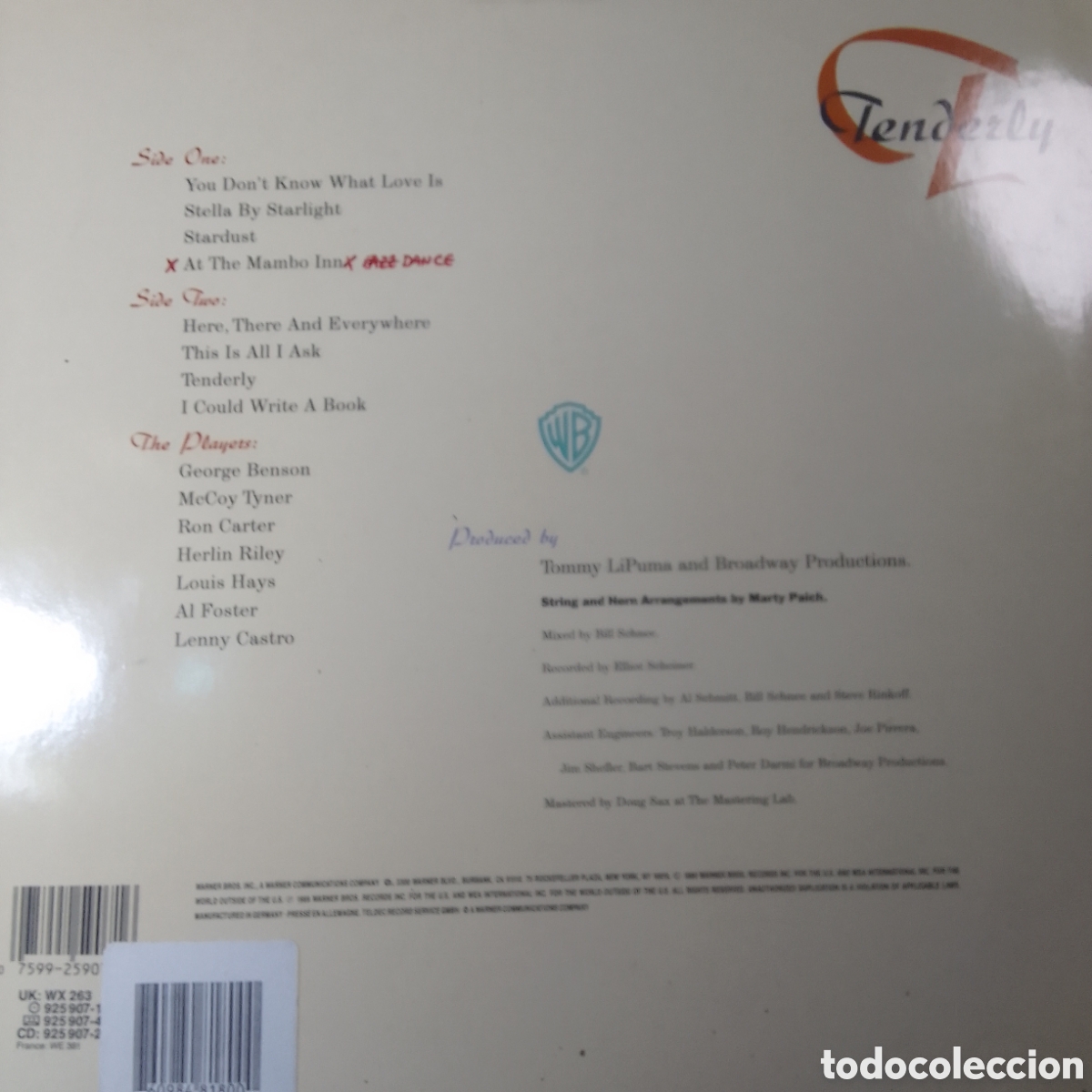 Discos de vinilo: GEORGE BENSON TENDERLY - Foto 2