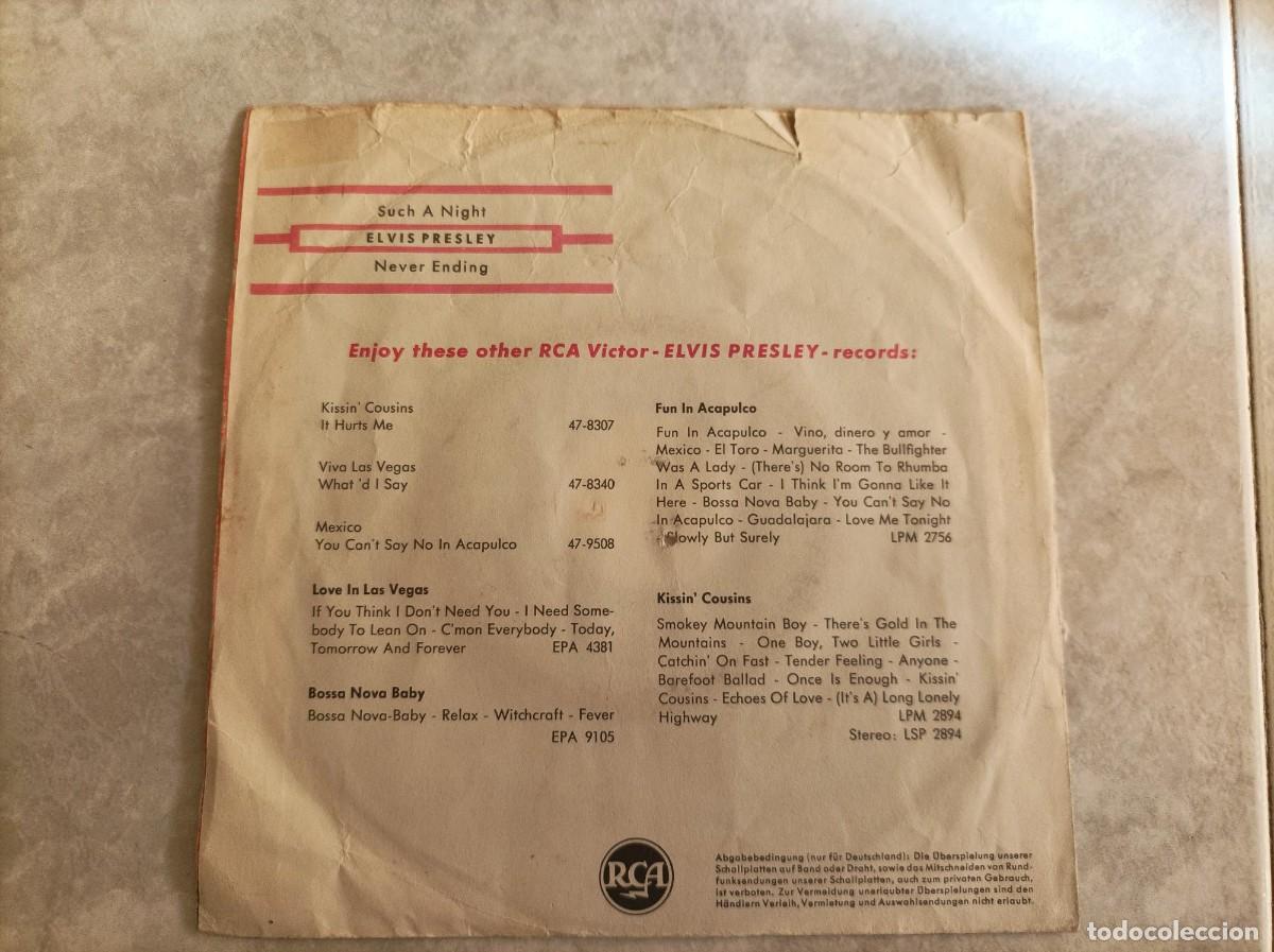 Discos de vinilo: Elvis Presley single -raro- - Foto 2