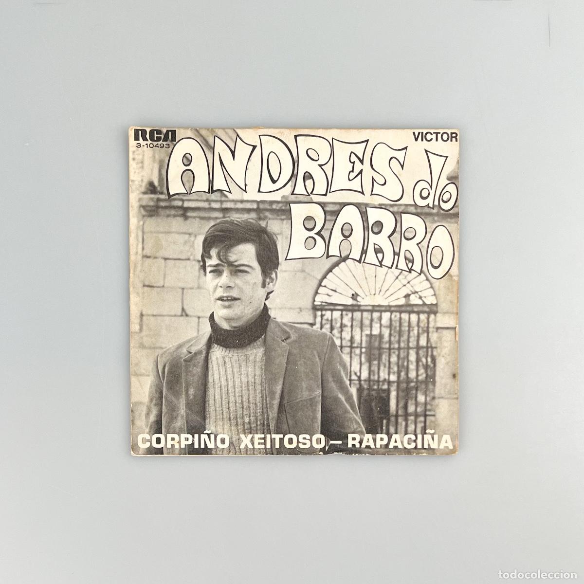 Discos de vinilo: SINGLE. Andres Do Barro. Corpi&ntilde;o Xeitoso / Rapaci&ntilde;a (VG/G+) - Foto 1
