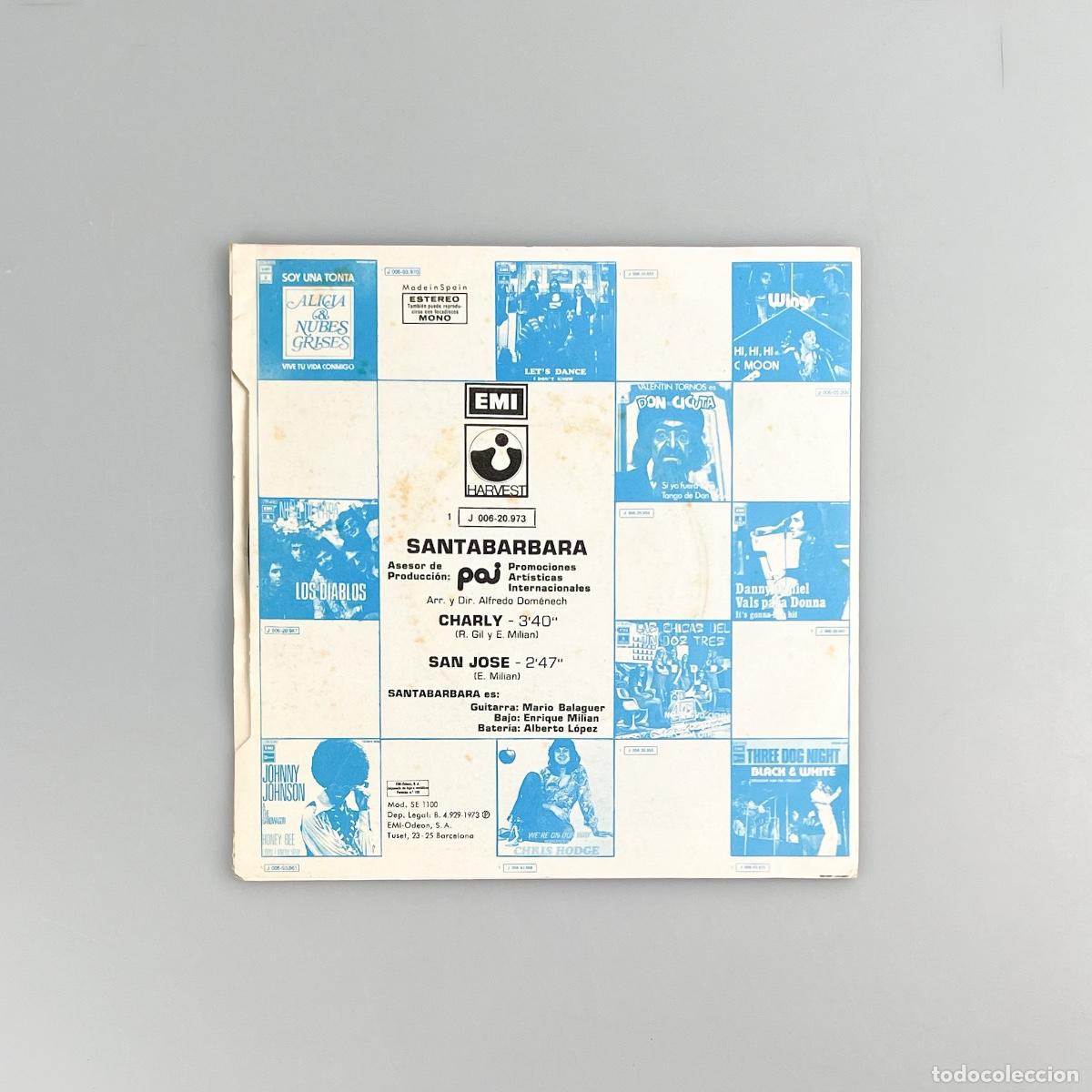 Discos de vinilo: SINGLE. Santab&aacute;rbara. Charly (VG+/VG+) - Foto 2