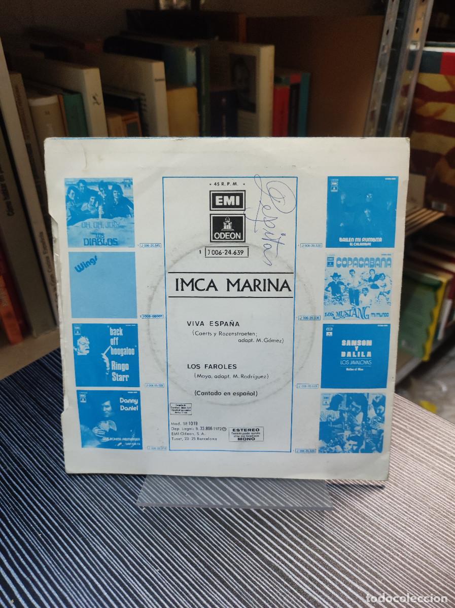 Discos de vinilo: Imca Marina &ndash; Viva Espa&ntilde;a / Los Faroles (En Espa&ntilde;ol) - Foto 2