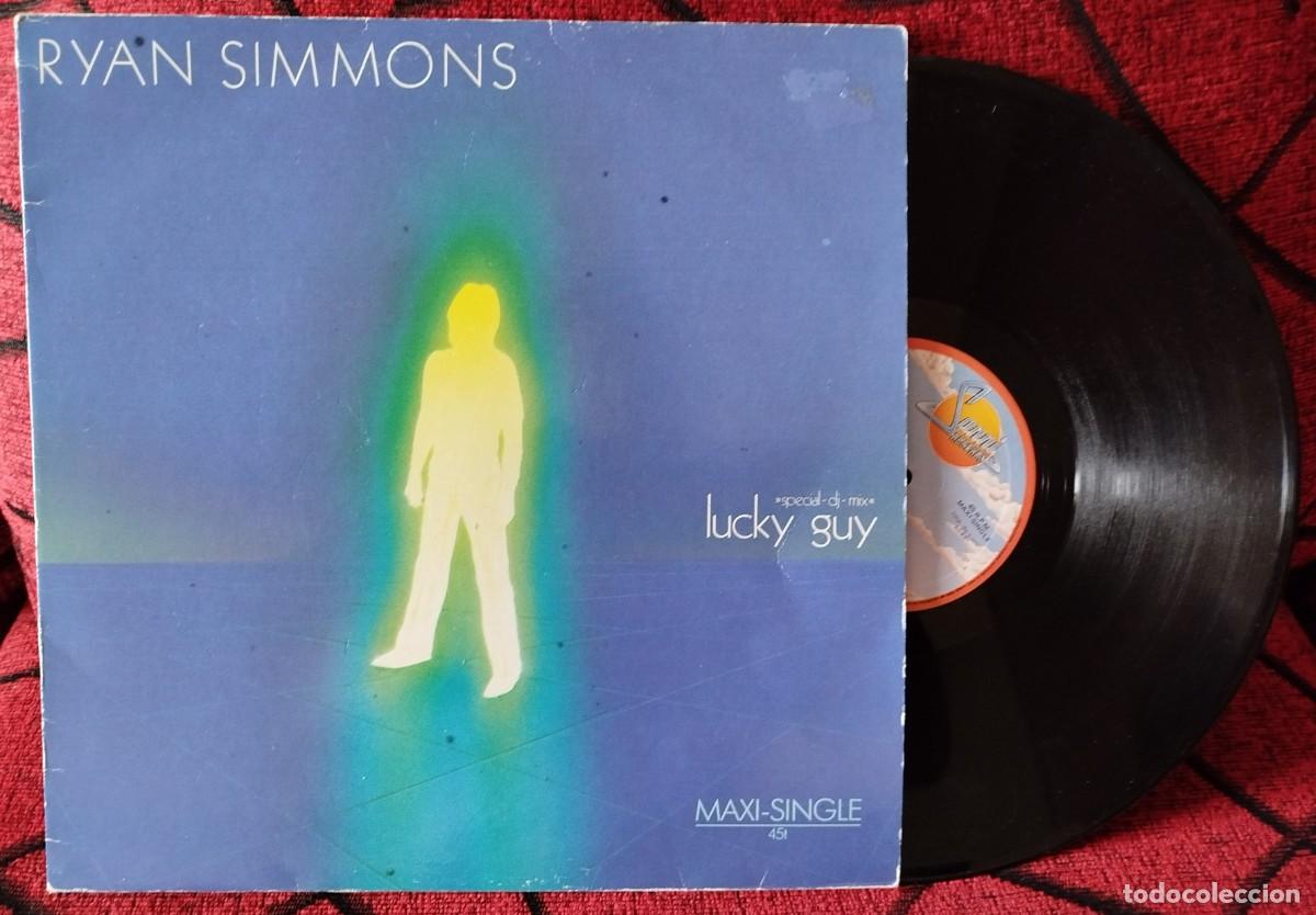 Discos de vinilo: RYAN SIMMONS ** Lucky Guy ** MAXI SINGLE VINILO 1985 - Foto 1
