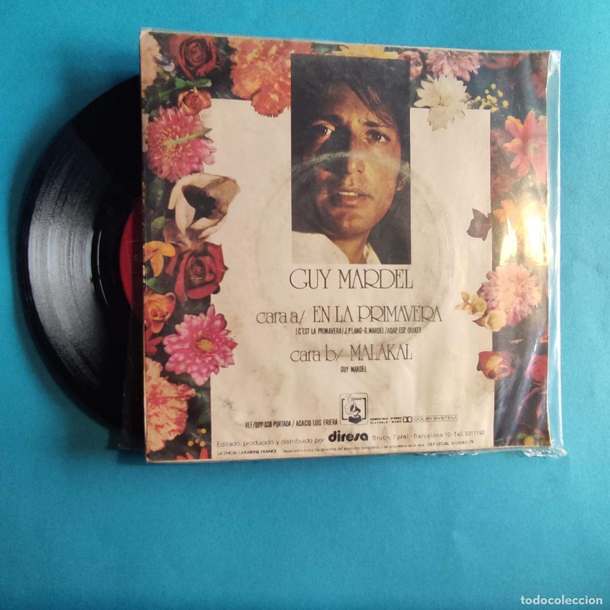 Discos de vinilo: GUY MARDEL. EN LA PRIMAVERA.MALAKAL * SINGLE ** JUANI - Foto 2