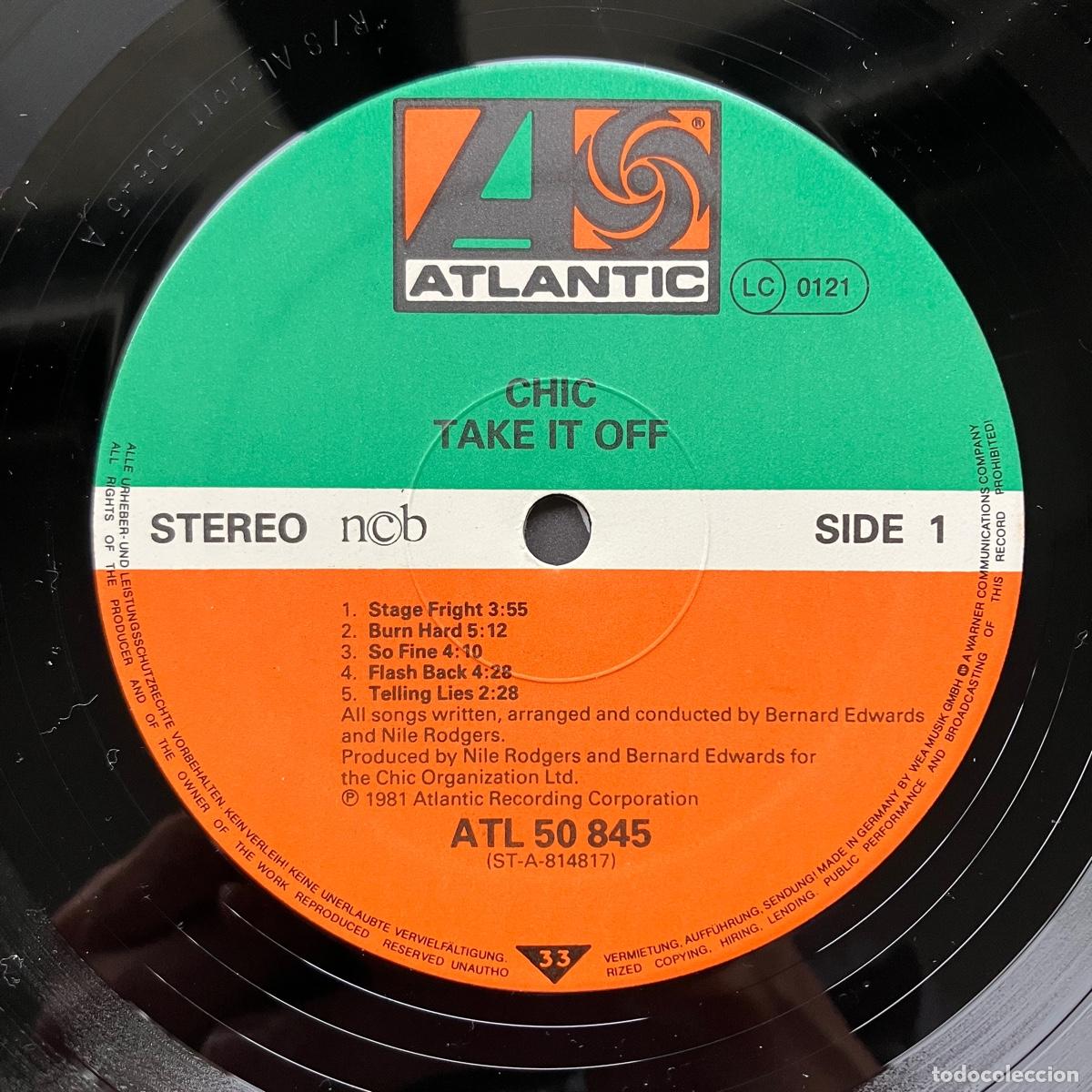 Discos de vinilo: Chic &lrm;&ndash; Take It Off, Scandinavia 1981 Atlantic - Foto 4