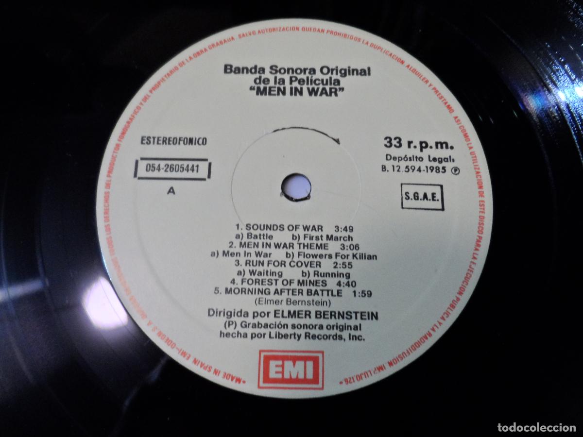 Discos de vinilo: ELMER BERNSTEIN - MEN IN WAR (SPAIN 1985) - Foto 3