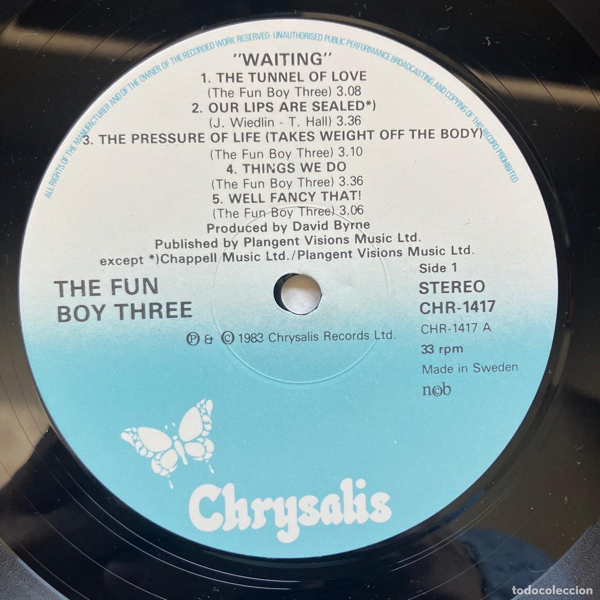 Discos de vinilo: Fun Boy Three &ndash; Waiting, Sweden 1983 Chrysalis - Foto 3