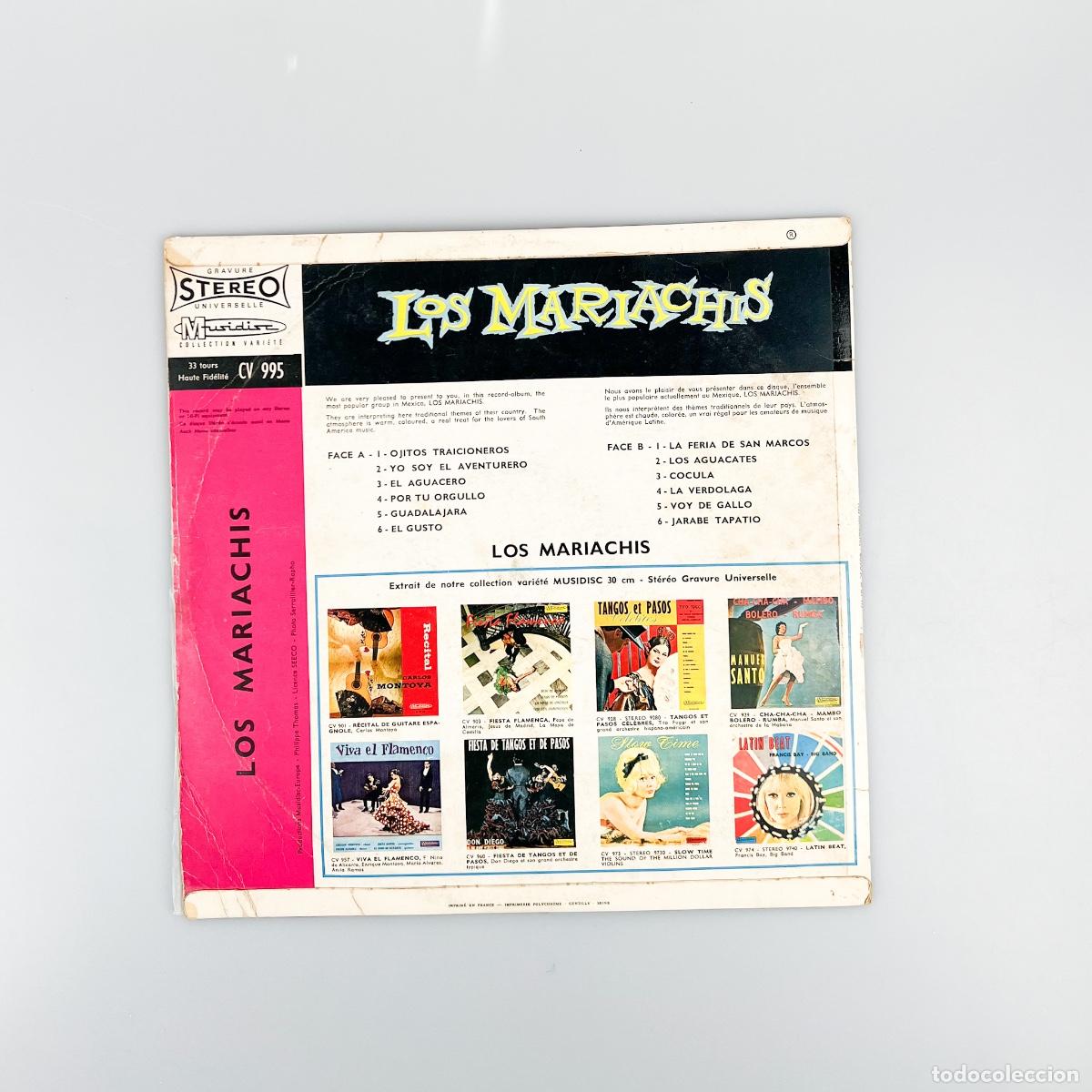 Discos de vinilo: LP. Los Mariachis. Los Mariachis (G+/VG) - Foto 2