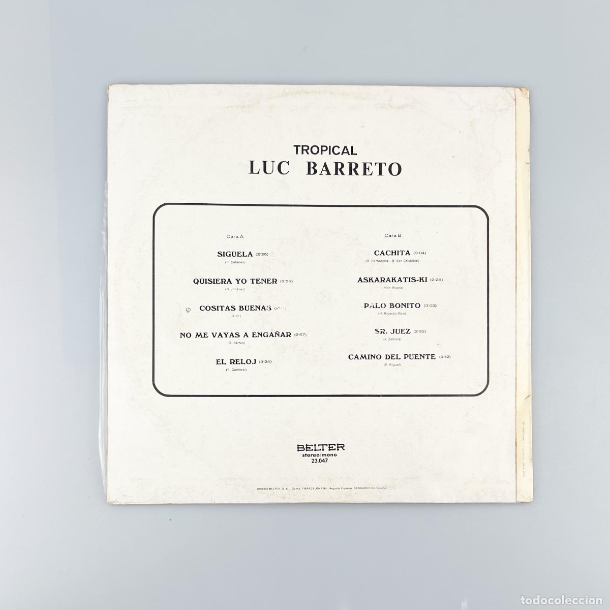Discos de vinilo: LP. Luc Barreto. Tropical (VG/VG) - Foto 2