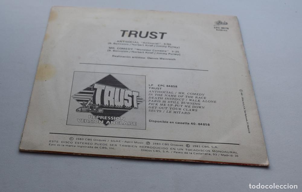 Discos de vinilo: Trust &ndash; Antisocial - SINGLE 1980 - Foto 6