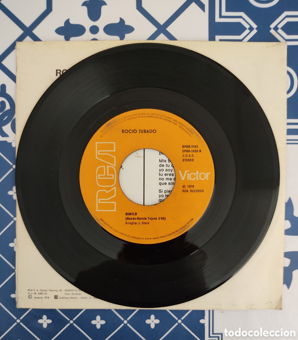 Discos de vinilo: ROCIO JURADO AMOR MARINERO SINGLE 1976 - Foto 3