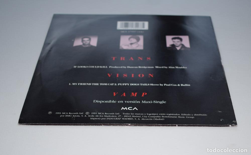 Discos de vinilo: transvision vamp - if looks could kill - single espa&ntilde;ol 1991 - Foto 3