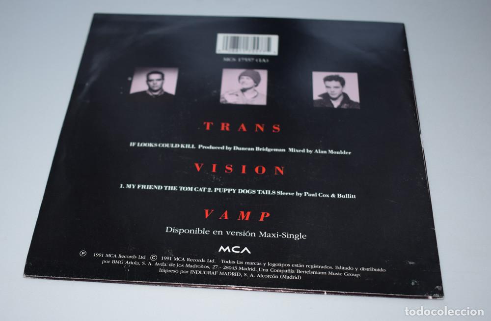 Discos de vinilo: transvision vamp - if looks could kill - single espa&ntilde;ol 1991 - Foto 7