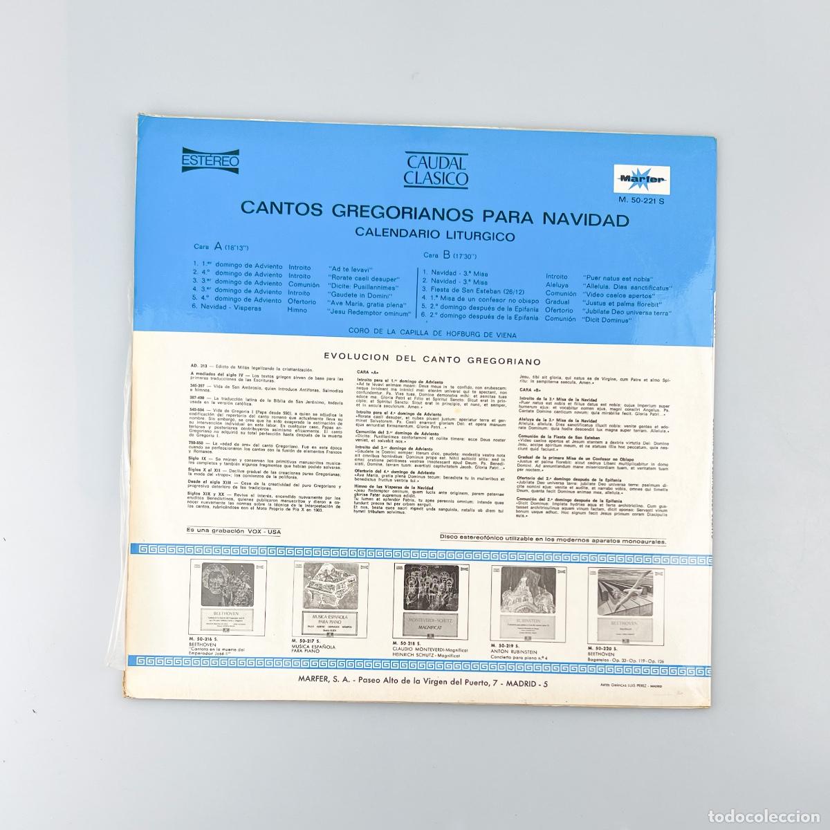 Discos de vinilo: LP. Cantos Gregorianos Para La Navidad (VG+/VG+) - Foto 2