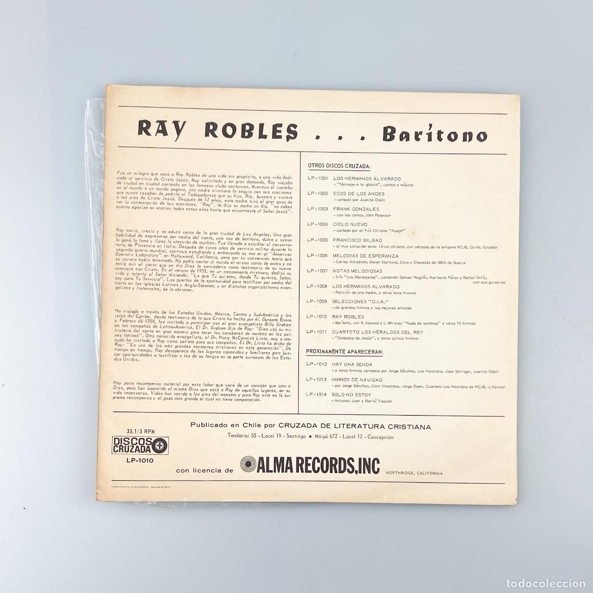 Discos de vinilo: LP. Ray Robles. Ray Robles Cantos de Alabanza Pureza y Poder (G/VG) - Foto 2