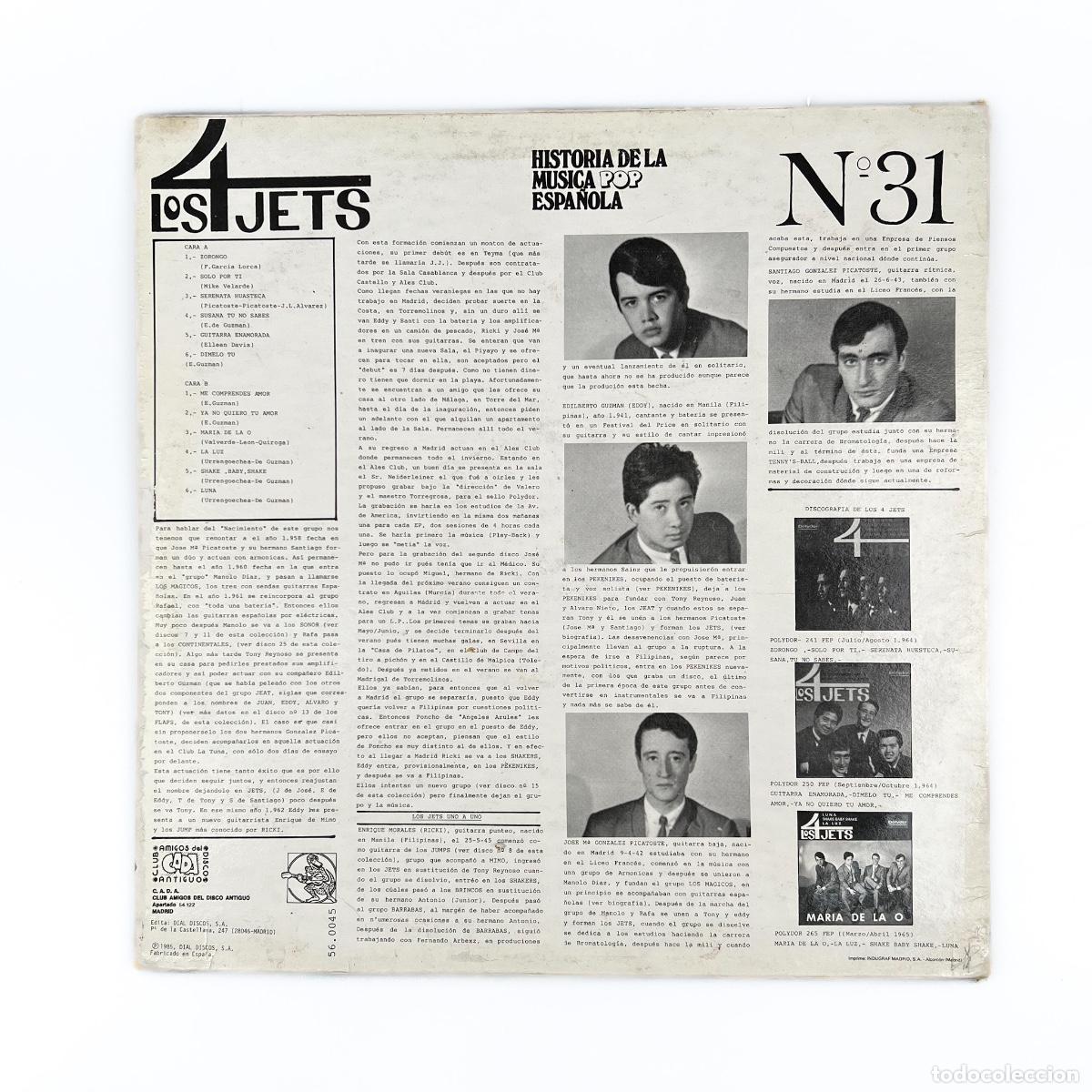 Discos de vinilo: LP. Los 4 Jets. Discografia Completa (G+/G+) - Foto 2